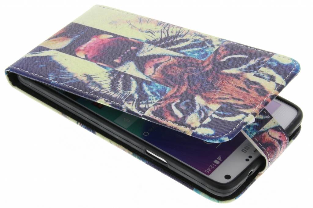 Image of Tijger design TPU flipcase voor de Samsung Galaxy Note 4