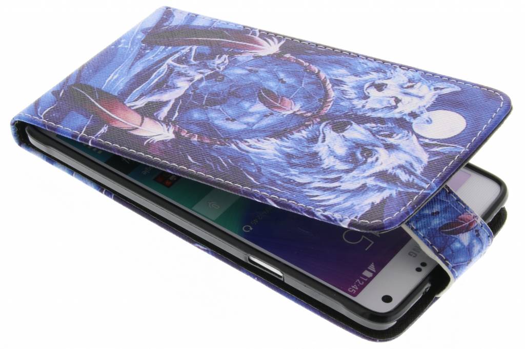 Image of Wolven design TPU flipcase voor de Samsung Galaxy Note 4