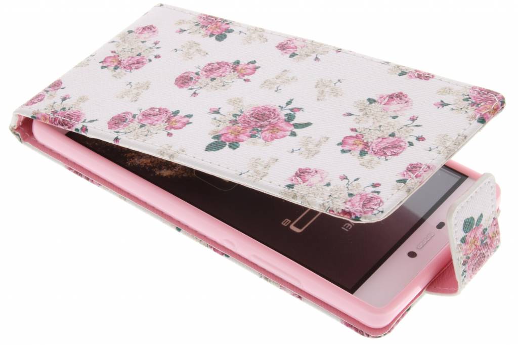 Image of Roosjes design TPU flipcase voor de Huawei P8