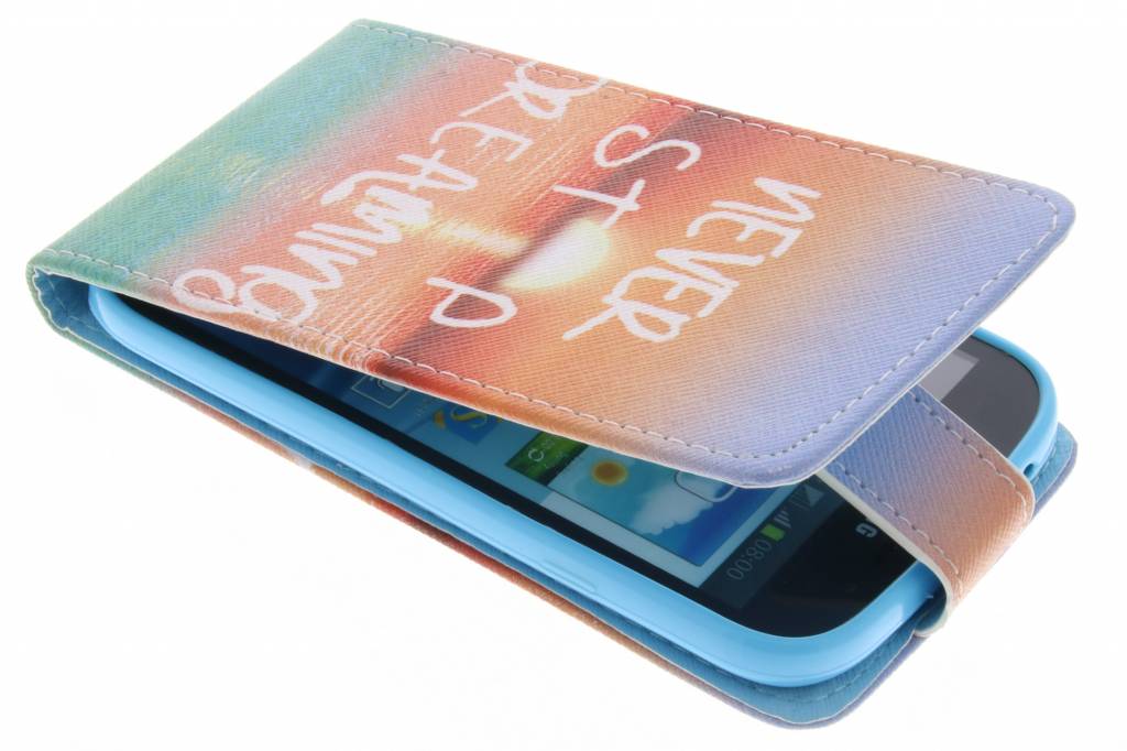 Image of Never stop dreaming design TPU flipcase voor de Samsung Galaxy Grand (Neo)