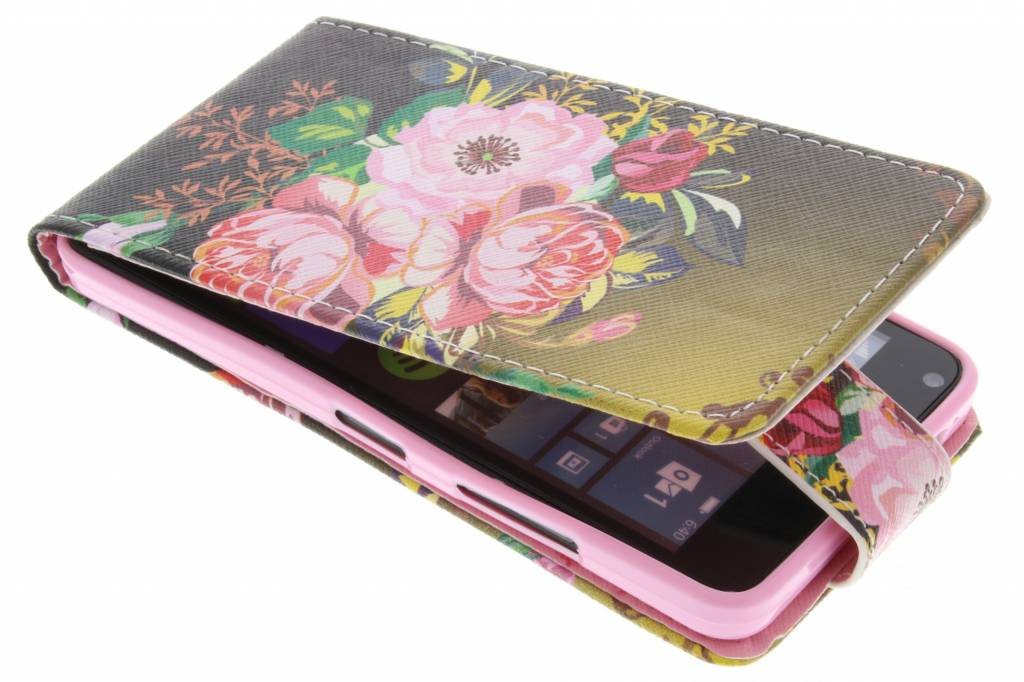 Image of Bloemen design TPU flipcase voor de Microsoft Lumia 640