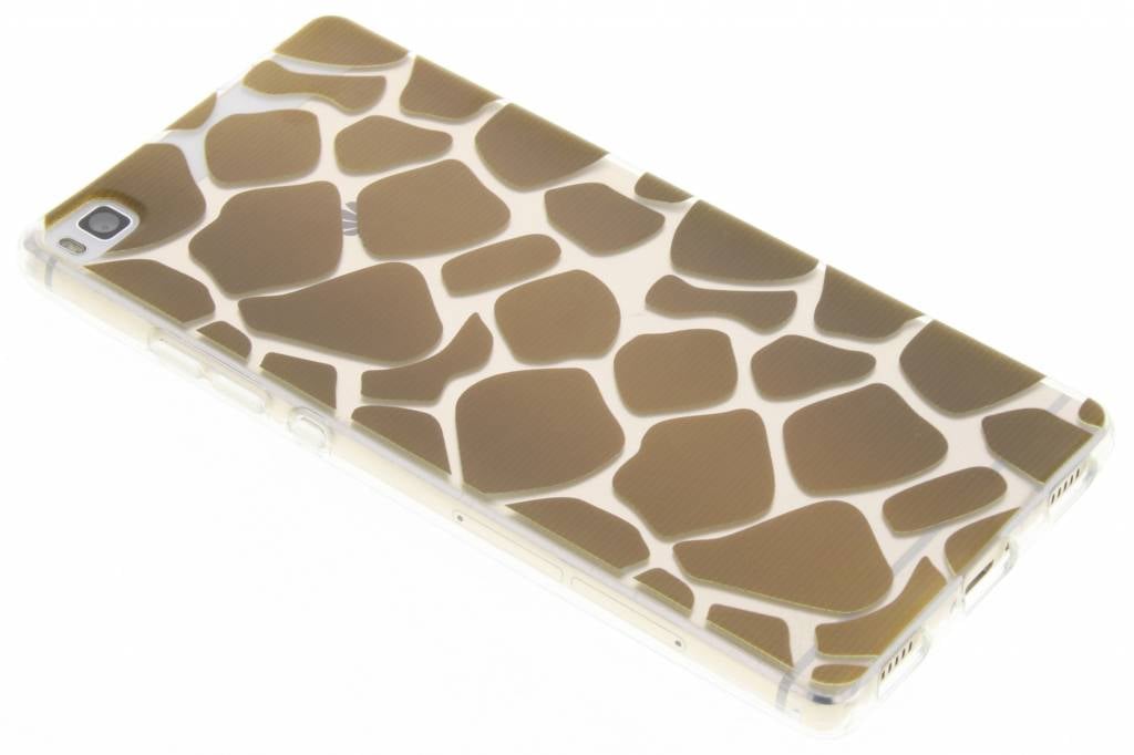 Image of Bruin dierenprint design Giraffe TPU hoesje voor de Huawei P8