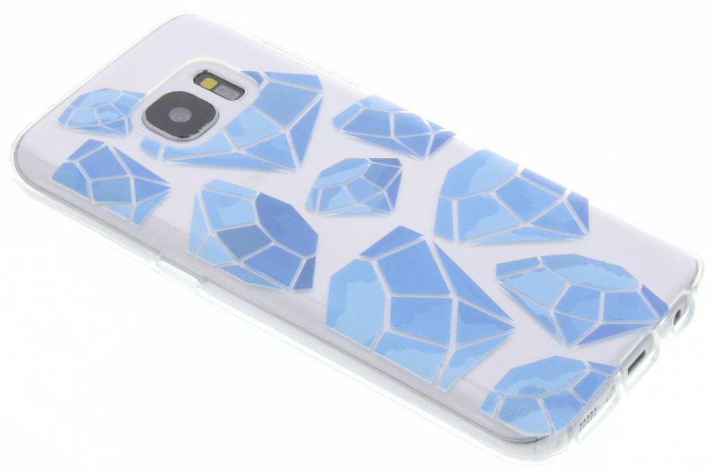 Image of Blue diamonds design TPU hoesje voor de Samsung Galaxy S7