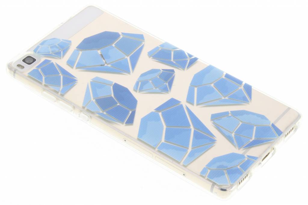 Image of Blue diamonds design TPU hoesje voor de Huawei P8