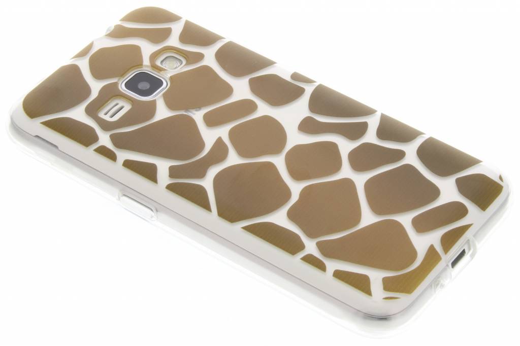 Image of Bruin dierenprint design Giraffe TPU hoesje voor de Samsung Galaxy J1 (2016)