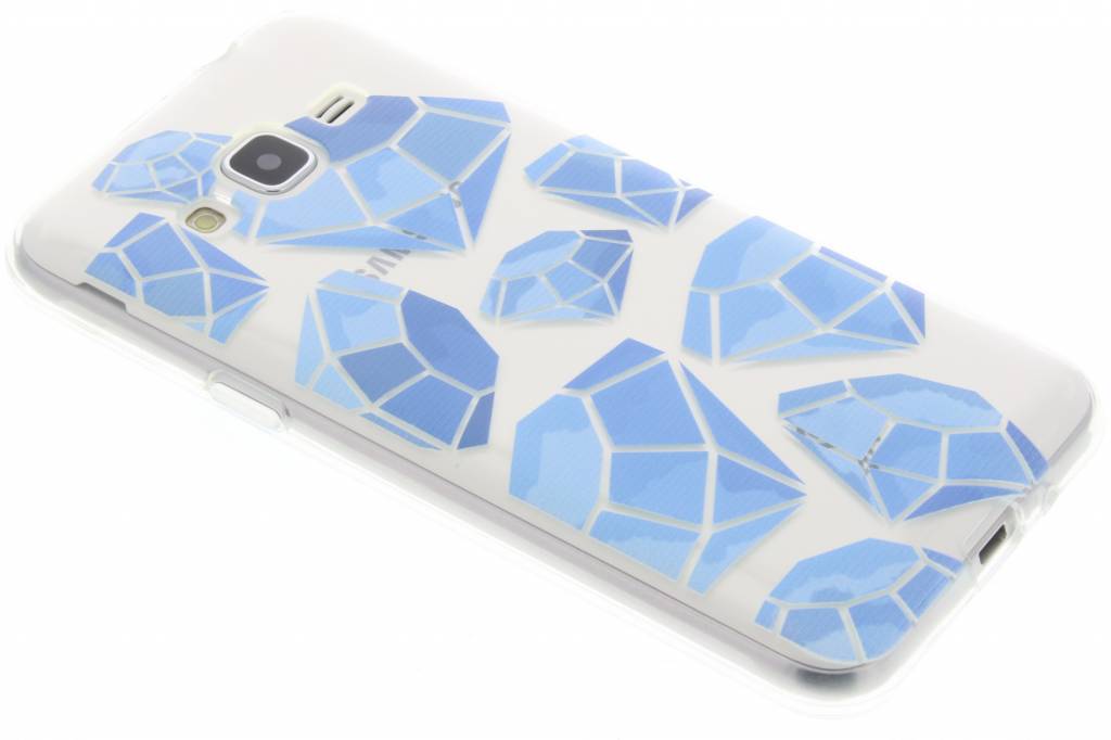 Image of Blue diamonds design TPU hoesje voor de Samsung Galaxy J3 / J3 (2016)