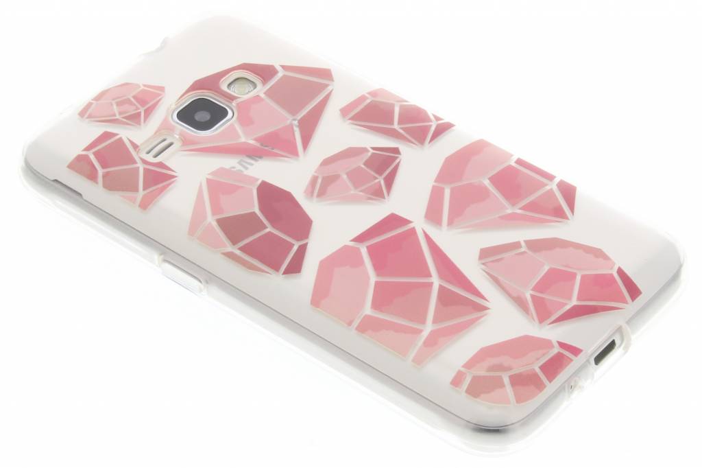 Image of Pink diamonds design TPU hoesje voor de Samsung Galaxy J1 (2016)