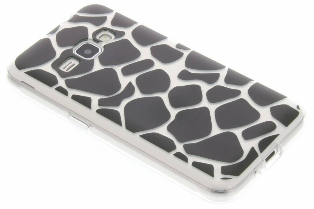 Image of Zwart dierenprint design Giraffe TPU hoesje voor de Samsung Galaxy J1 (2016)