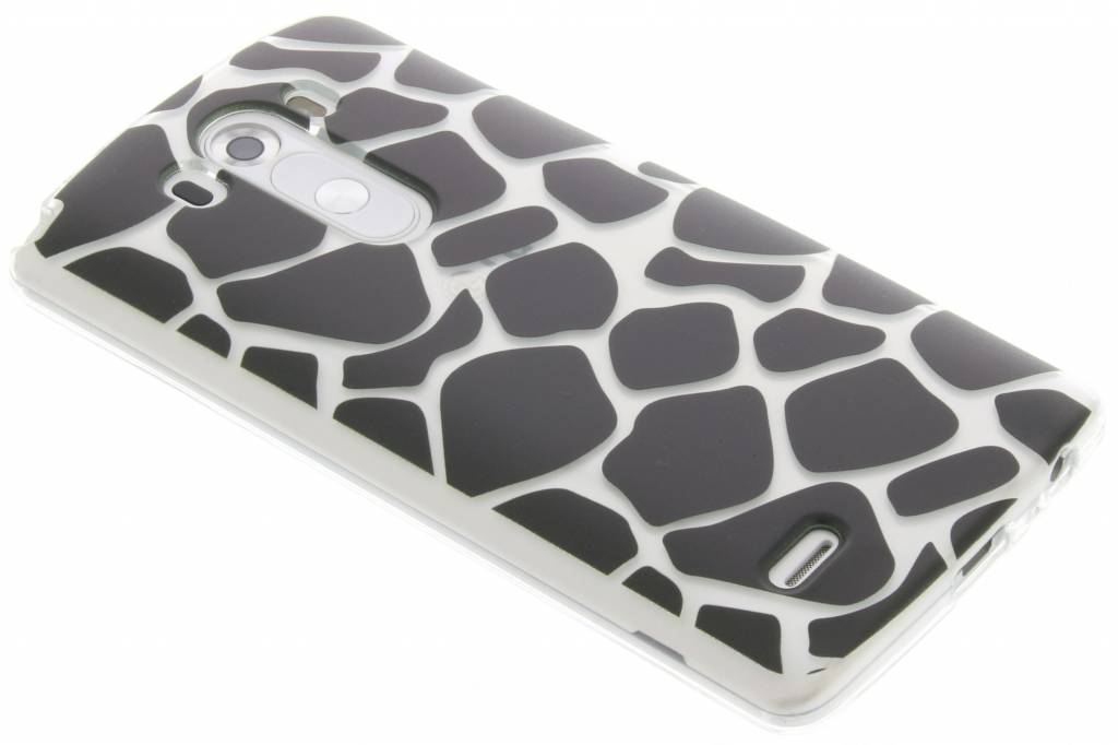 Image of Zwart dierenprint design Giraffe TPU hoesje voor de LG G3