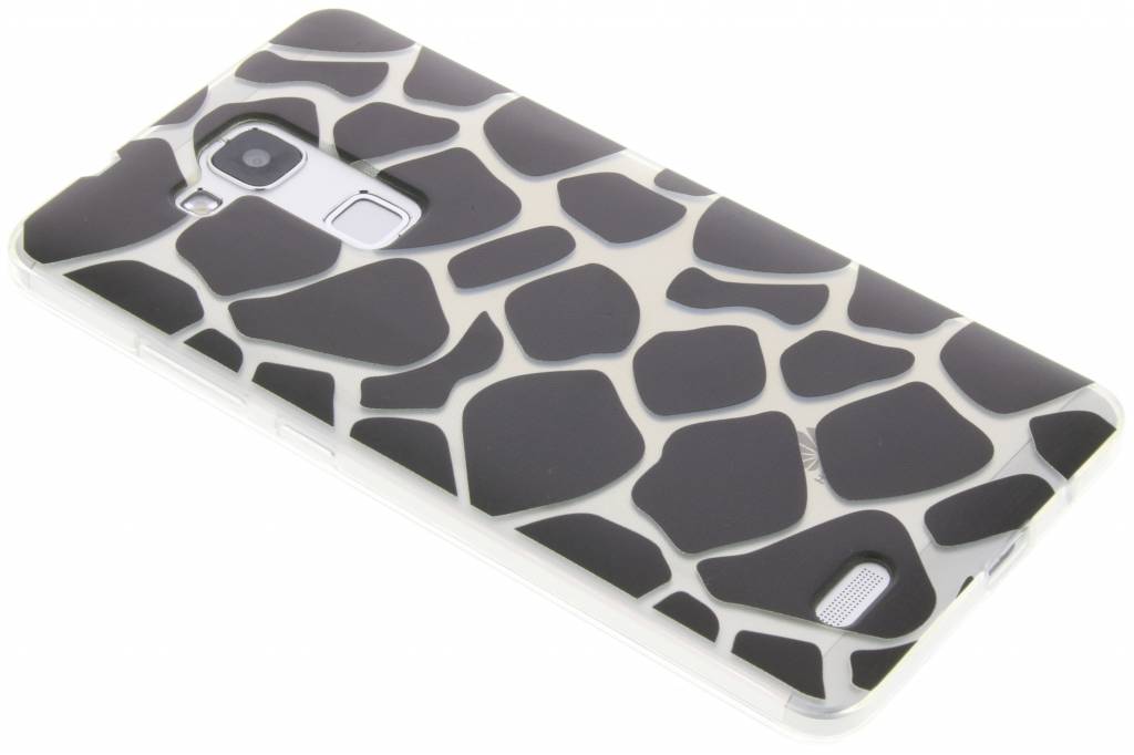 Image of Zwart dierenprint design Giraffe TPU hoesje voor de Huawei Mate 7