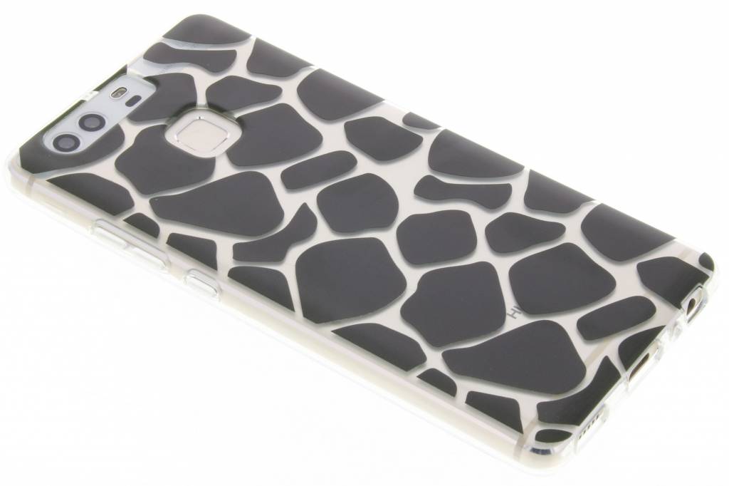 Image of Zwart dierenprint design Giraffe TPU hoesje voor de Huawei P9