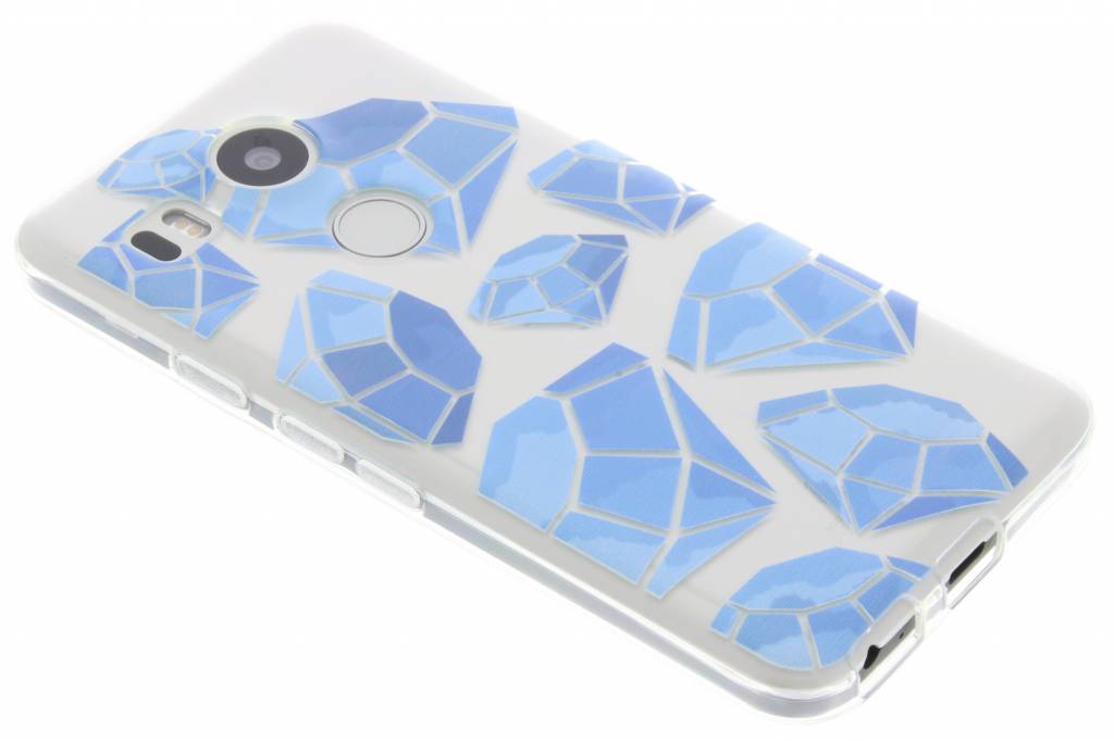 Image of Blue diamonds design TPU hoesje voor de LG Nexus 5X