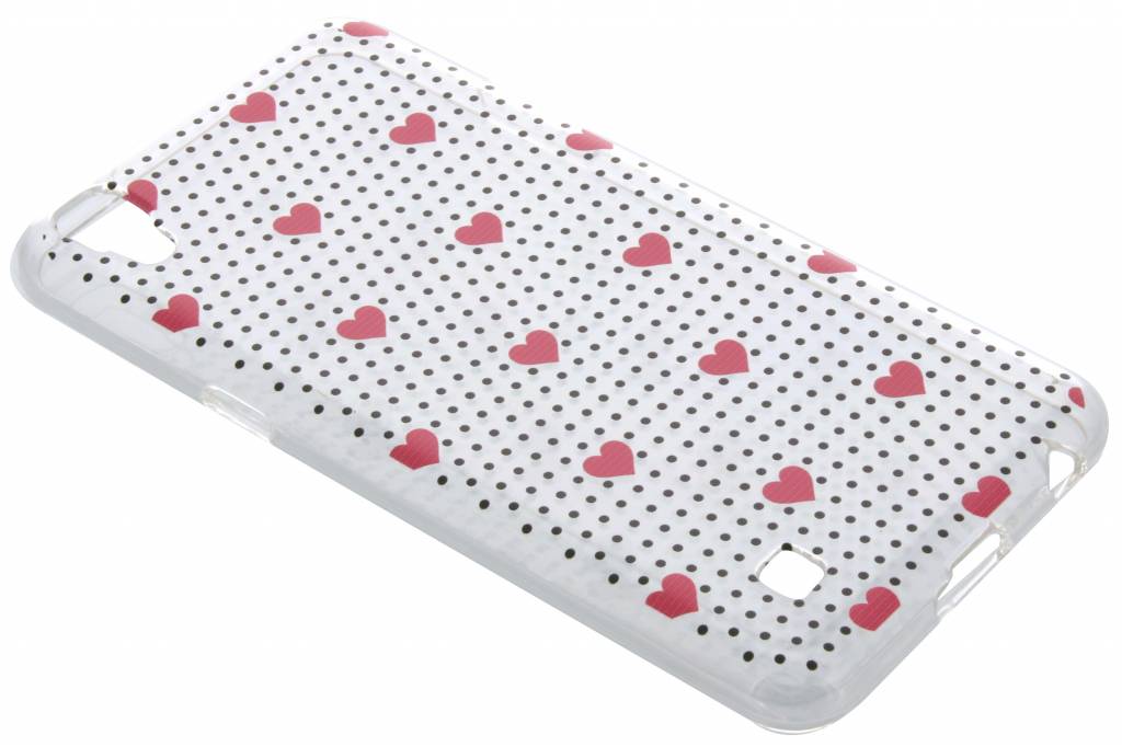 Image of Pink dots and hearts design TPU hoesje voor de LG X Power