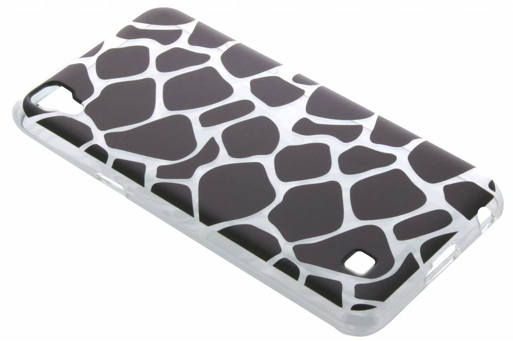 Image of Zwart dierenprint design Giraffe TPU hoesje voor de LG X Power