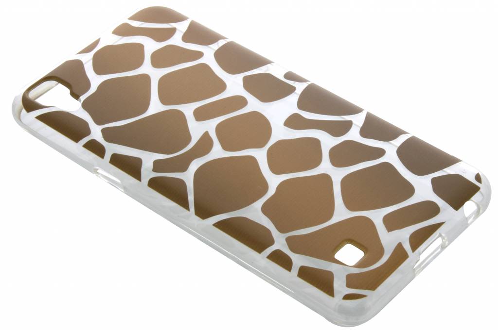 Image of Bruin dierenprint design Giraffe TPU hoesje voor de LG X Power