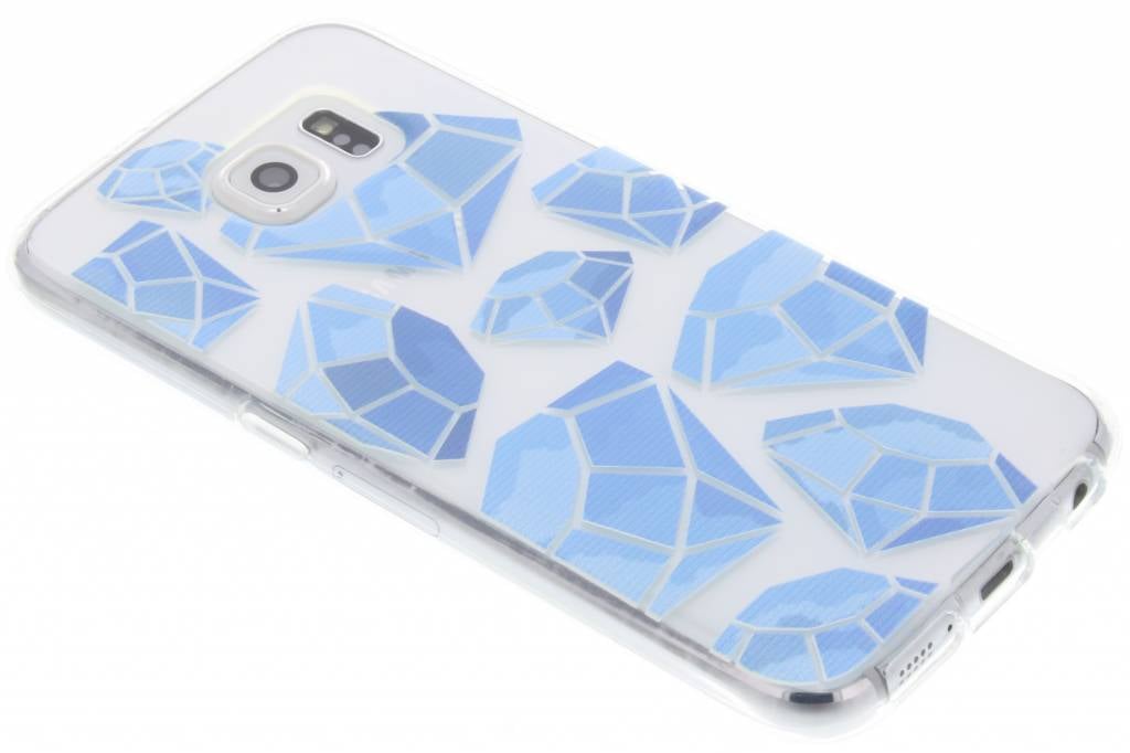 Image of Blue diamonds design TPU hoesje voor de Samsung Galaxy S6