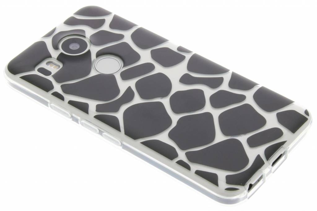 Image of Zwart dierenprint design Giraffe TPU hoesje voor de LG Nexus 5X