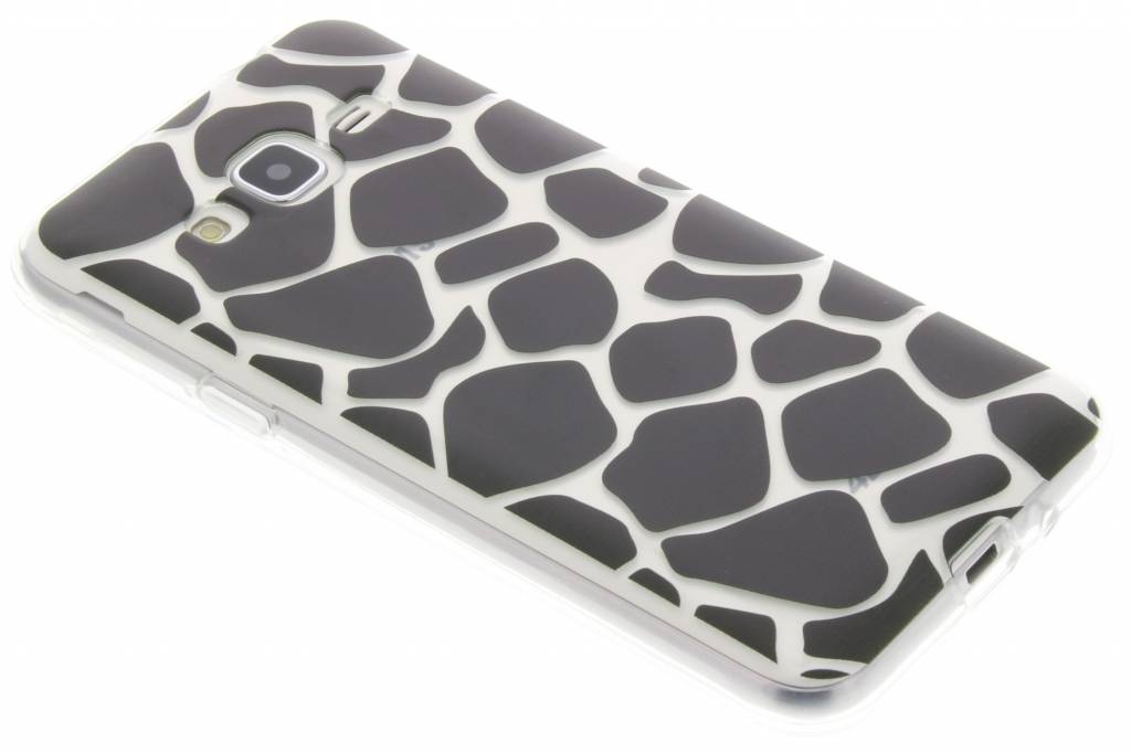 Image of Zwart dierenprint design Giraffe TPU hoesje voor de Samsung Galaxy J3 / J3 (2016)