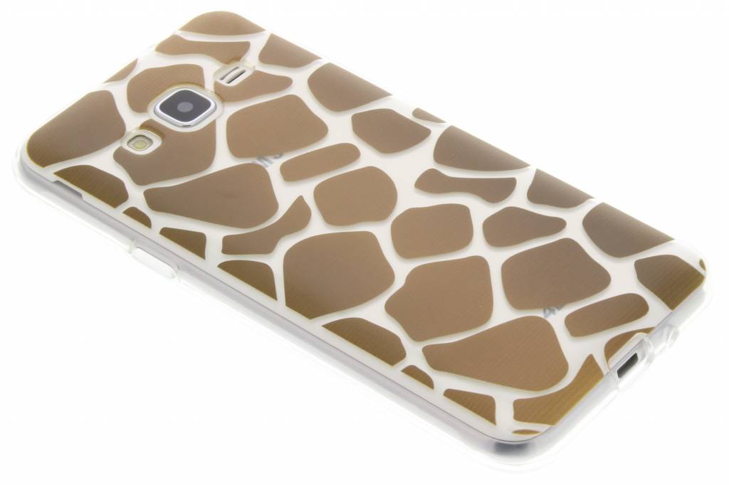 Image of Bruin dierenprint design Giraffe TPU hoesje voor de Samsung Galaxy J3 / J3 (2016)