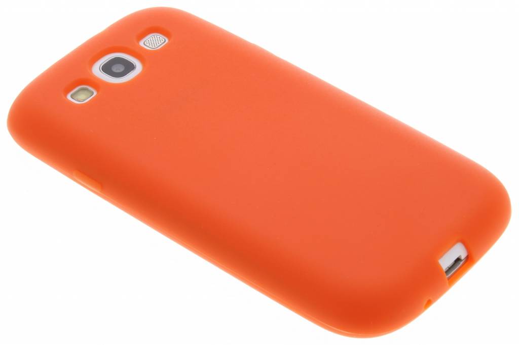 Image of Oranje effen siliconen hoesje voor de Samsung Galaxy S3 / Neo