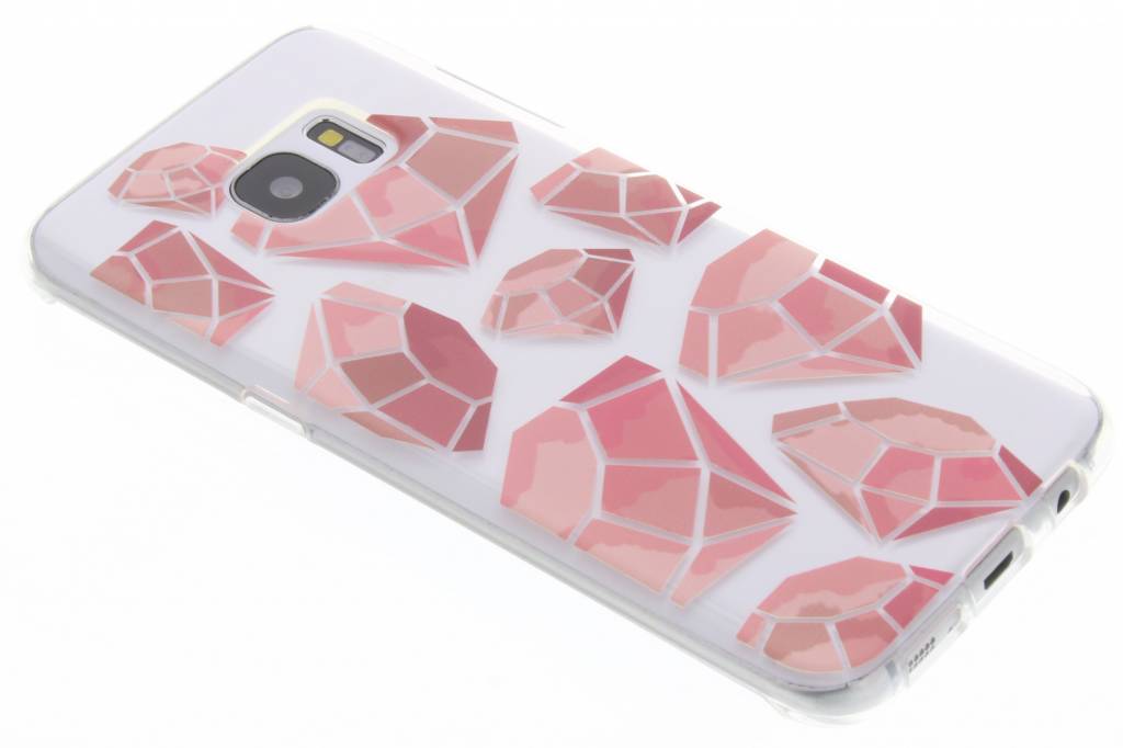 Image of Pink diamonds design TPU hoesje voor de Samsung Galaxy S7 Edge