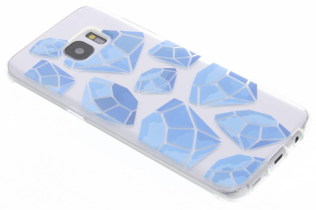 Image of Blue diamonds design TPU hoesje voor de Samsung Galaxy S7 Edge