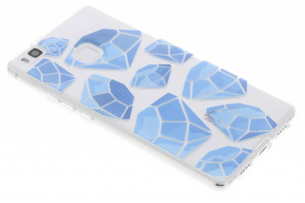 Image of Blue diamonds design TPU hoesje voor de Huawei P9 Lite