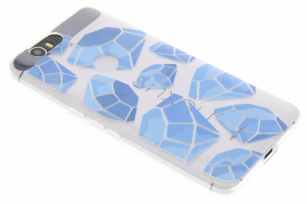 Image of Blue diamonds design TPU hoesje voor de Huawei Nexus 6P