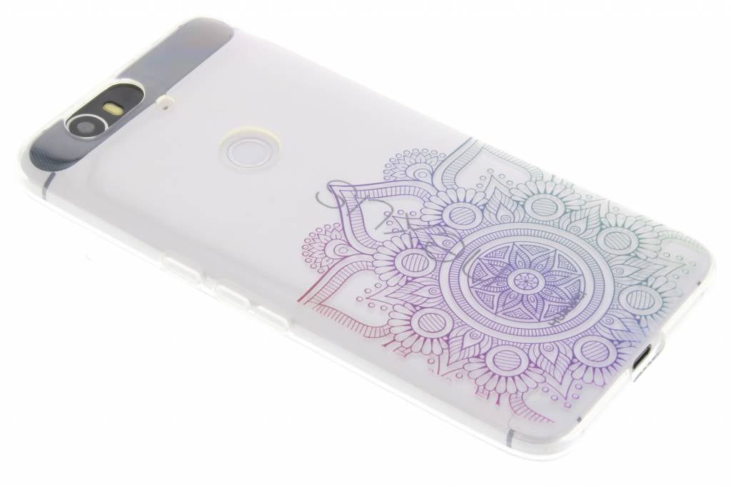 Image of Multicolor mandala design TPU hoesje voor de Huawei Nexus 6P