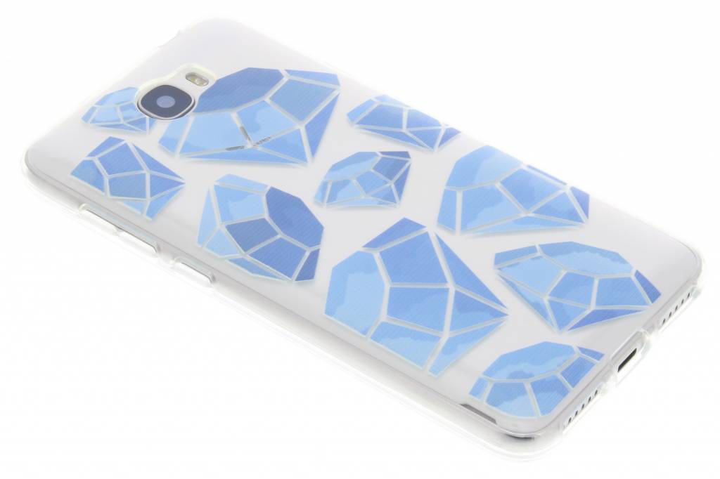 Image of Blue diamonds design TPU hoesje voor de Huawei Y5 2 / Y6 2 Compact