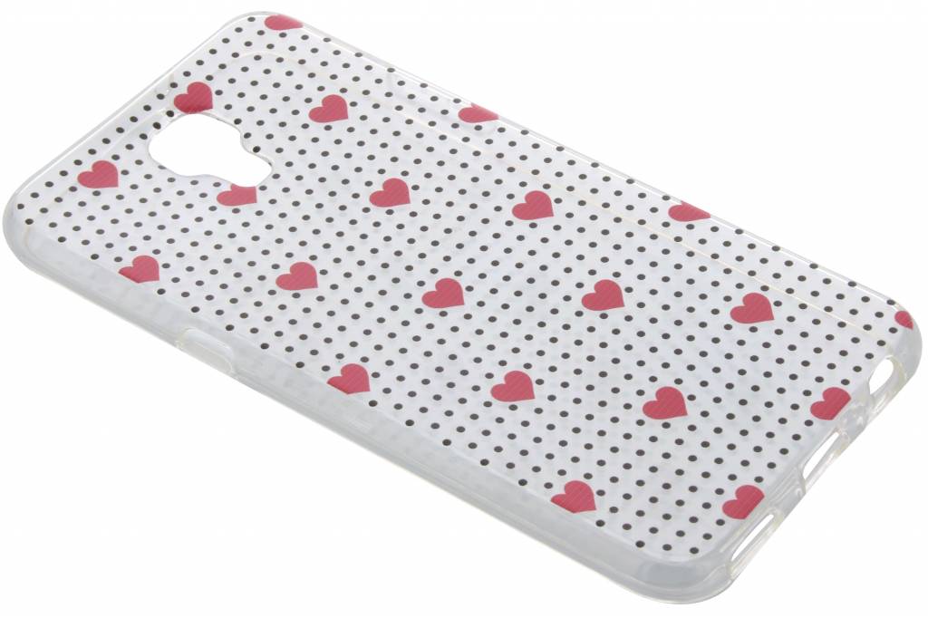 Image of Pink dots and hearts design TPU hoesje voor de LG X Screen