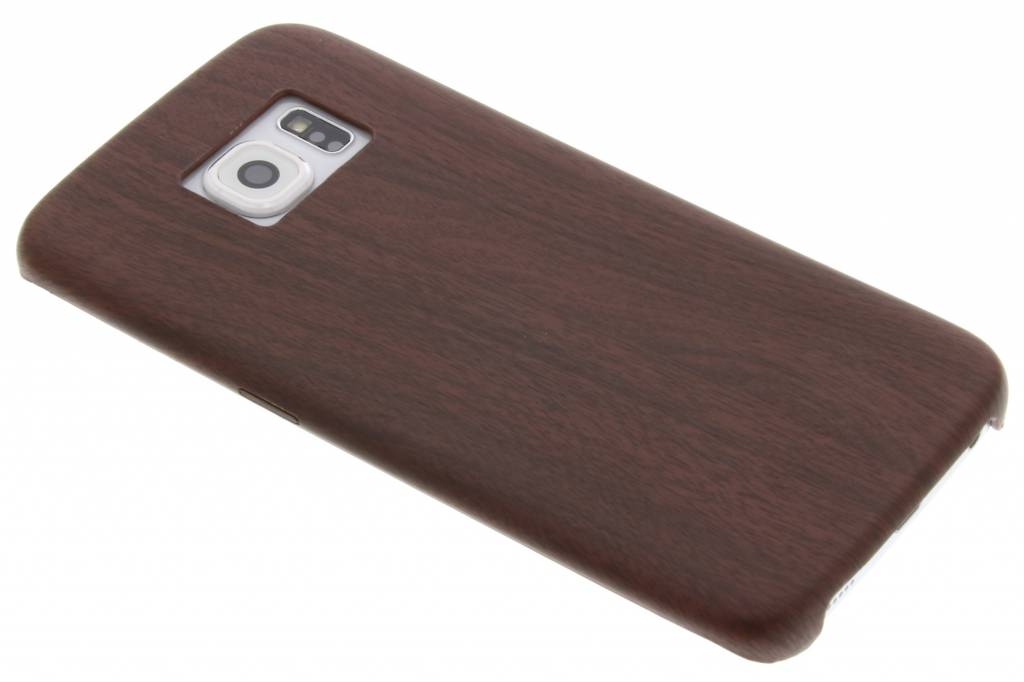 Image of Kastanjebruine houten TPU case voor de Samsung Galaxy S6 Edge