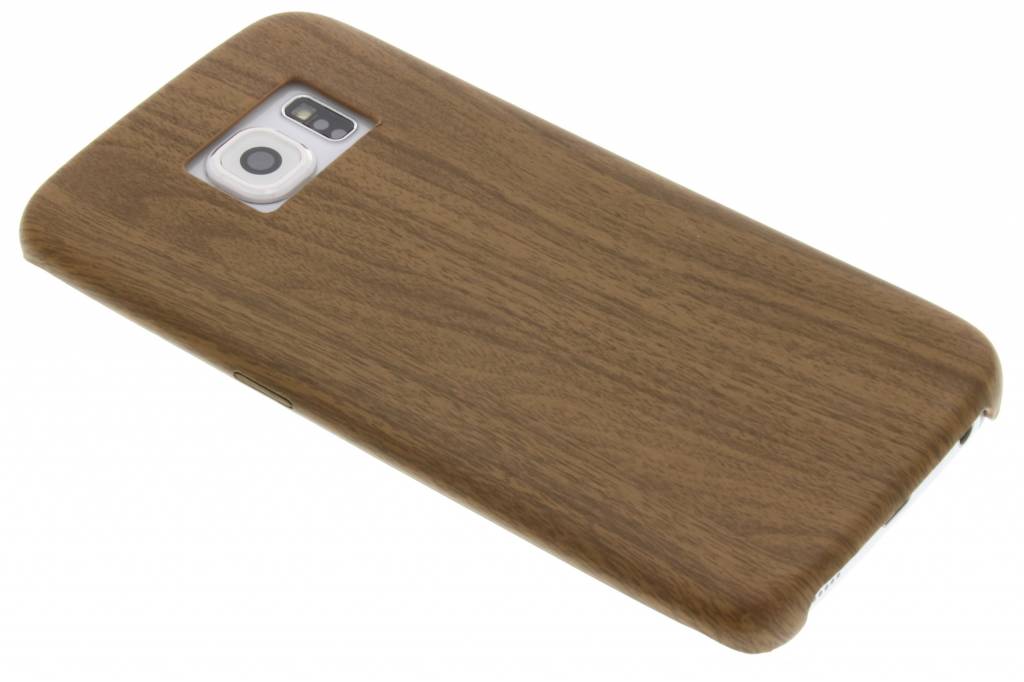 Image of Bruine houten TPU case voor de Samsung Galaxy S6 Edge