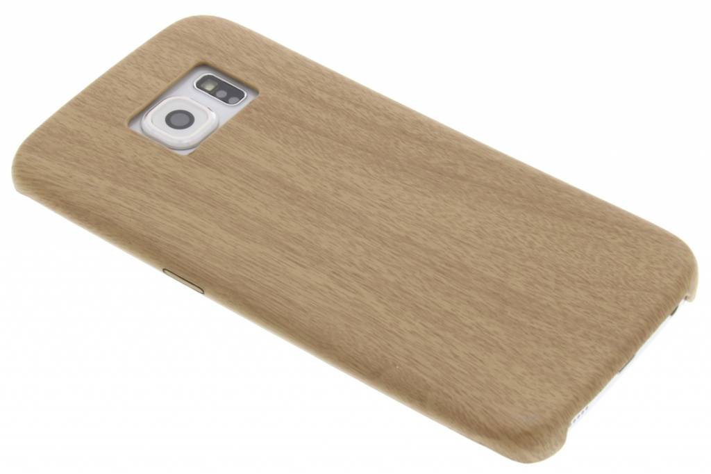 Image of Beige houten TPU case voor de Samsung Galaxy S6 Edge