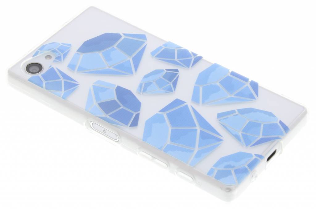 Image of Blue diamonds design TPU hoesje voor de Sony Xperia Z5 Compact