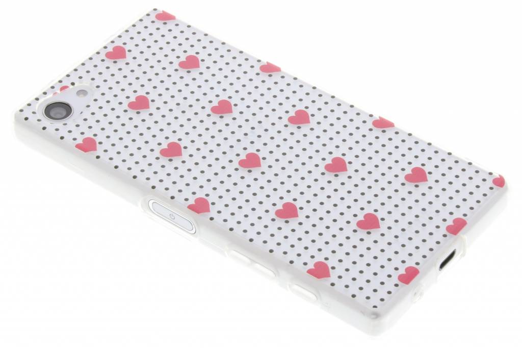 Image of Pink dots and hearts design TPU hoesje voor de Sony Xperia Z5 Compact