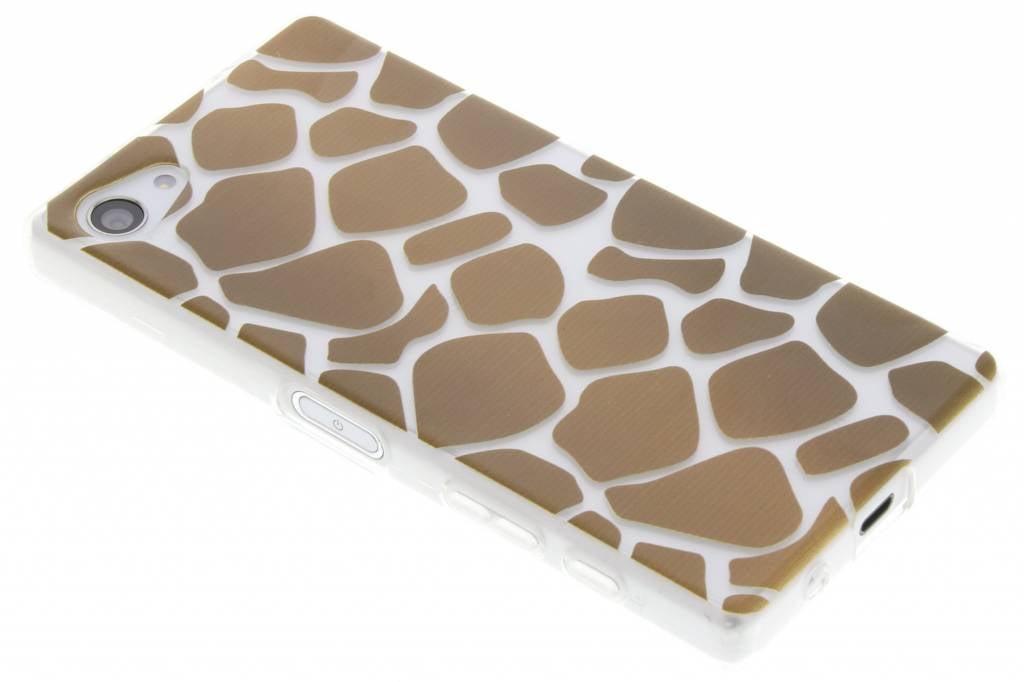 Image of Bruin dierenprint design Giraffe TPU hoesje voor de Sony Xperia Z5 Compact