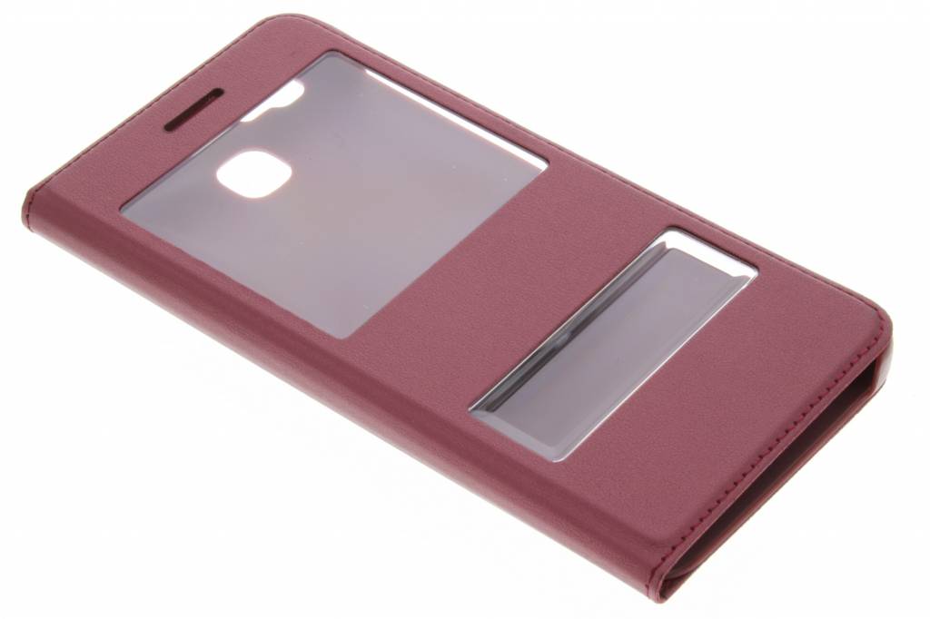 Image of Rode luxe slim booktype hoes met venster voor de Huawei GR3 / P8 Lite Smart