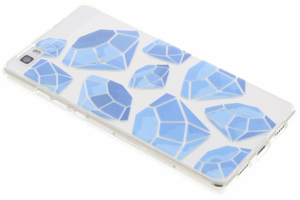 Image of Blue diamonds design TPU hoesje voor de Huawei P8 Lite