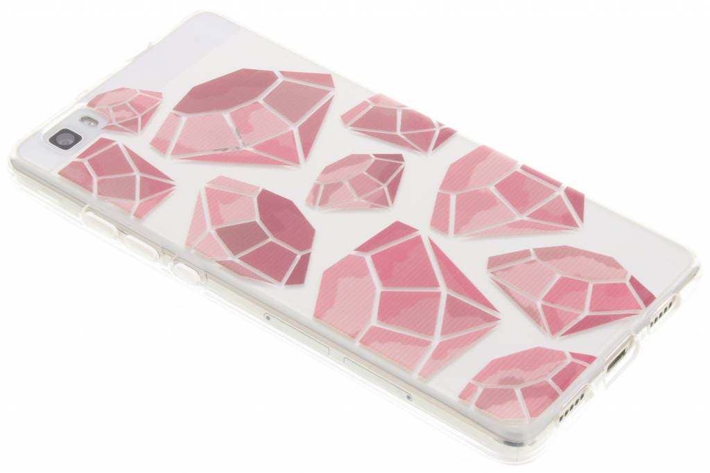 Image of Pink diamonds design TPU hoesje voor de Huawei P8 Lite