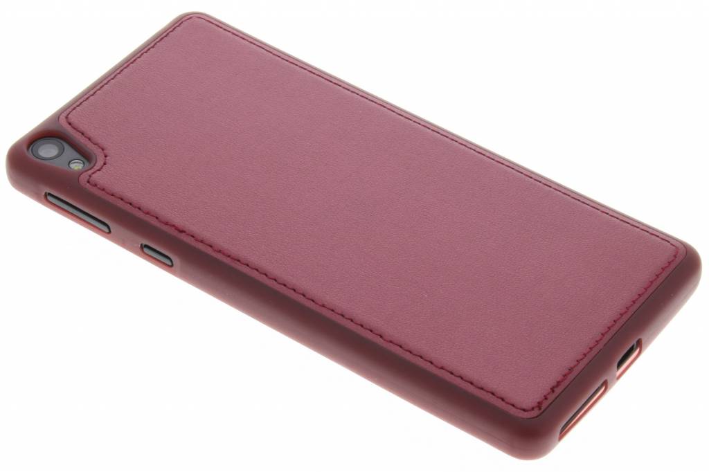 Image of Zwarte metallic lederen TPU case voor de Sony Xperia E5