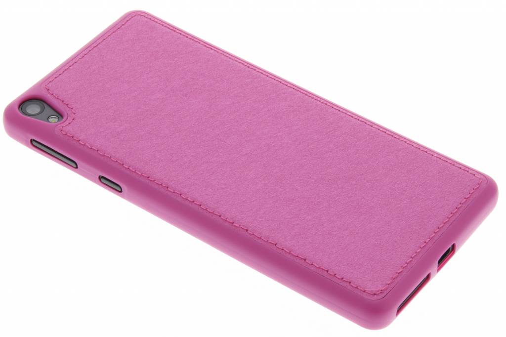 Image of Roze metallic lederen TPU case voor de Sony Xperia E5