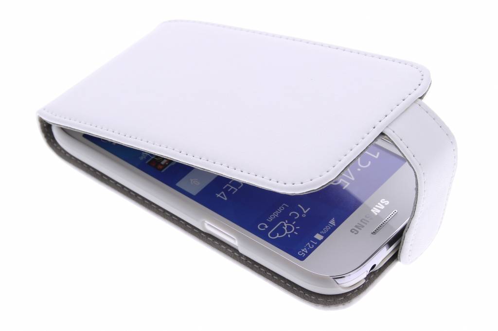 Image of Witte stijlvolle flipcase voor de Samsung Galaxy Ace 4