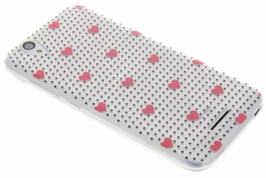 Image of Pink dots and hearts design TPU hoesje voor de Acer Liquid Z630