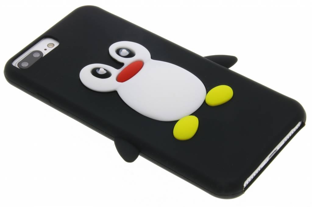 Image of Zwart pinguin siliconen hoesje voor de iPhone 7 Plus