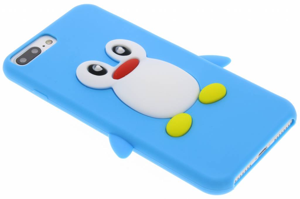 Image of Lichtblauw pinguin siliconen hoesje voor de iPhone 7 Plus