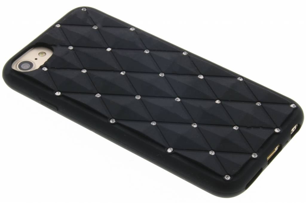 Image of Zwart siliconen hoesje met strass voor de iPhone 7