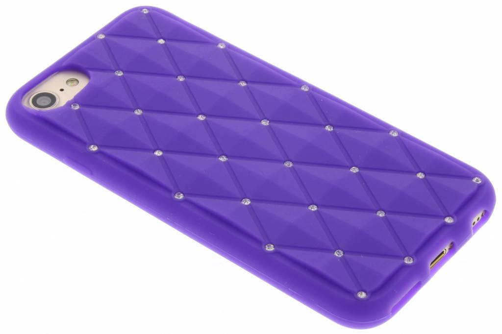 Image of Paars siliconen hoesje met strass voor de iPhone 7