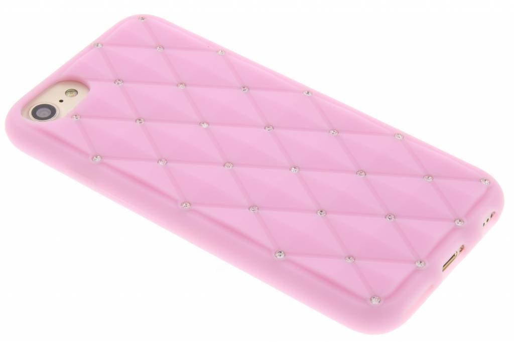 Image of Roze siliconen hoesje met strass voor de iPhone 7