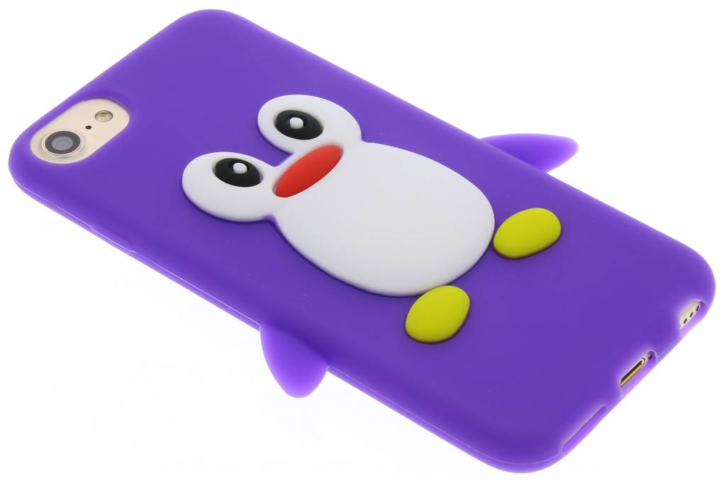 Image of Paars pinguin siliconen hoesje voor de iPhone 7